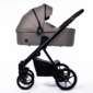 Wózek dla dziecka, model Nexus Ecoleather Dark Grey widok z boku